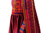 Afghan Singer Clothes In Burgundy Color Pathani Dress Muslim Nikah Frock