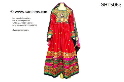 Elegant Afghan Gown Dress