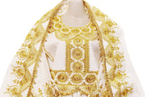 Afghan Singer Clothes In White Color Traditional Pashtun Bride Dress