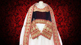Afghan Fashion Gown In White Color Pashtun Singer Long Dress
