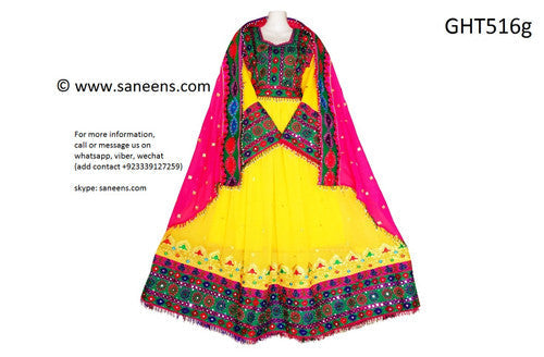 Afghani Bridal Embroidered Dress
