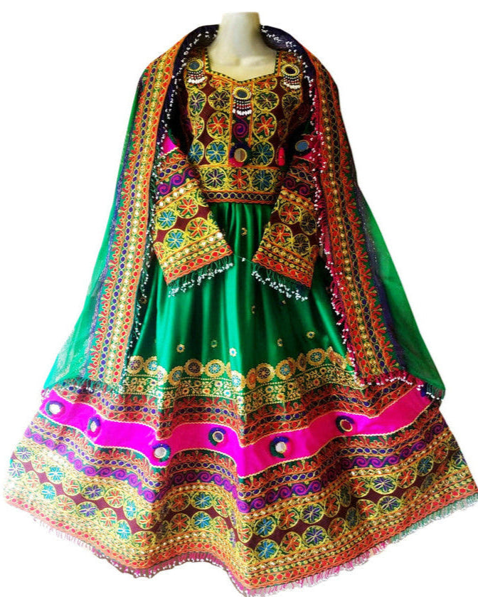 Beads Work Afghan Dress