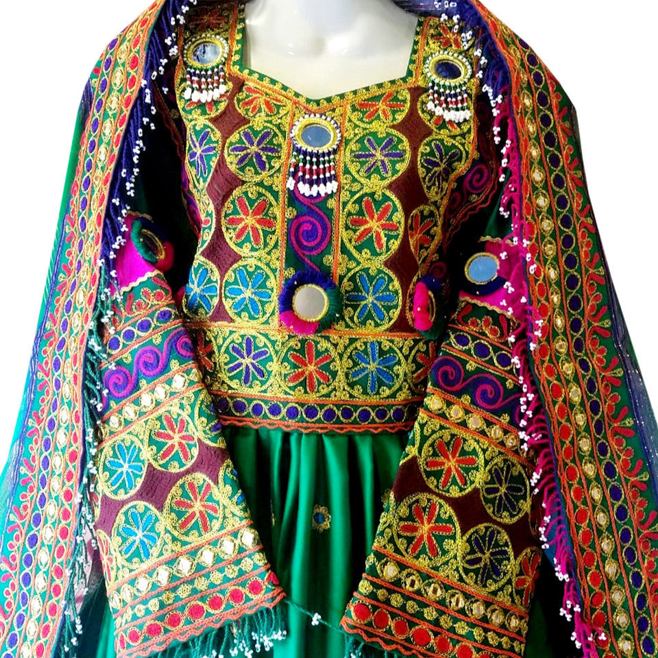 pathani dress with lot of beads work