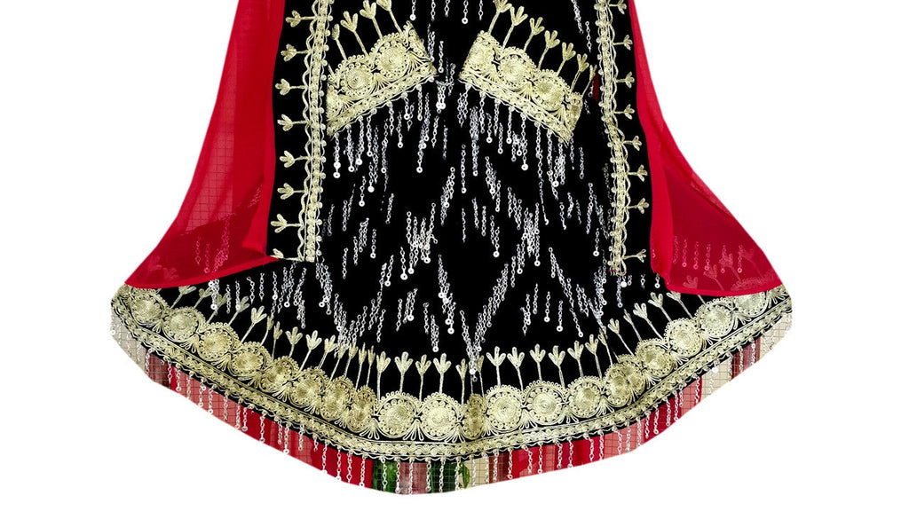 black color afghan costume