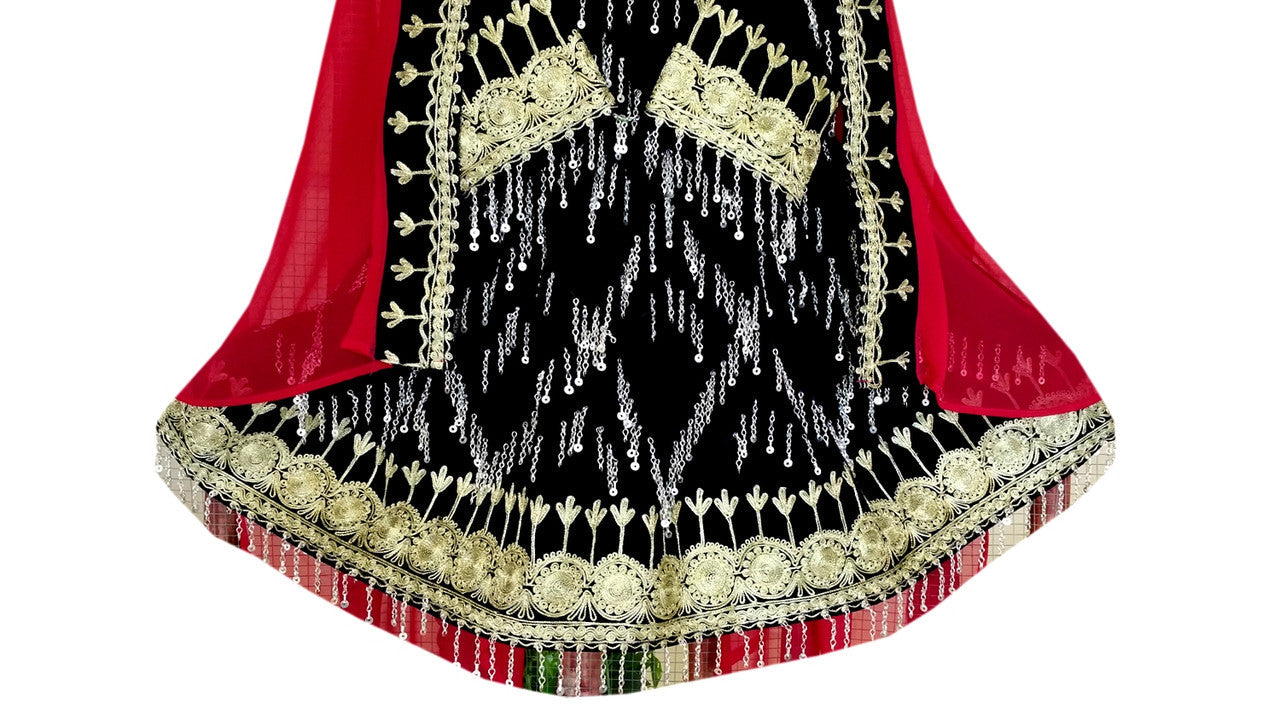 black color afghan costume