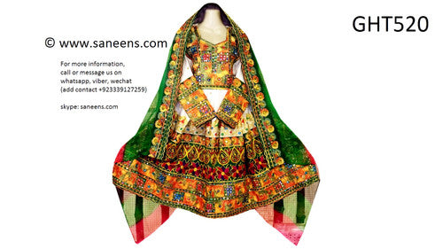 Pashtun Bridal Dress In White Color