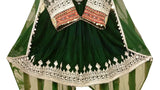 Afghan Fashion New Dress In Green Velvet Best Afghani Clothes Online