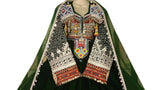 Afghan Fashion New Dress In Green Velvet Best Afghani Clothes Online