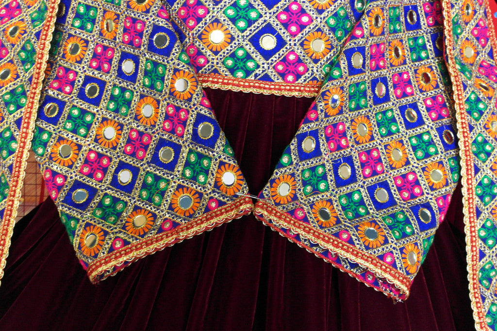 pathani dress with lot of mirrors work