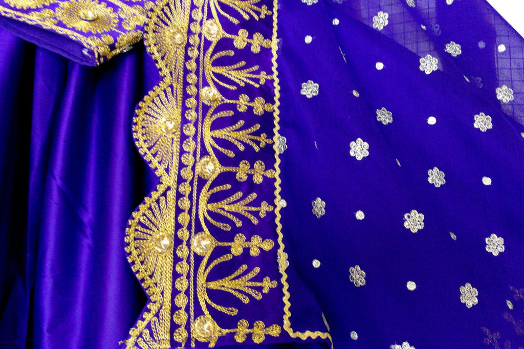 afghan stylish frock in blue color