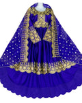 afghan clothes, afghani high low design blue dress