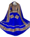 afghan clothes, pashtun brides frock with blue lace work