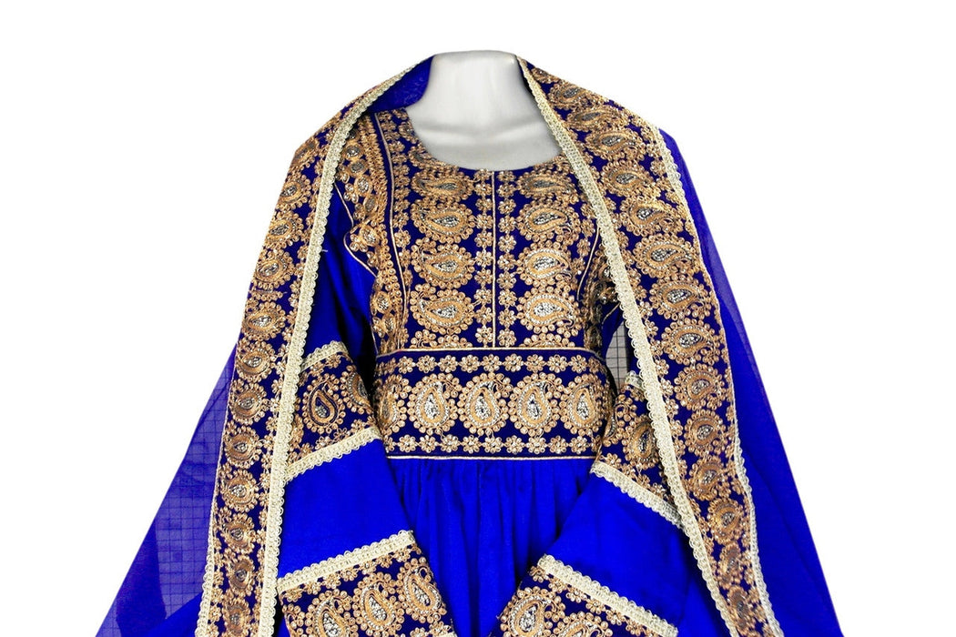 afghan pashtun dress with lace work