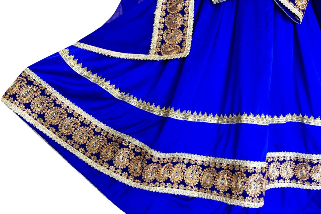 afghan clothes in blue color