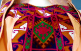 Traditional Afghan Clothes Pashtun Bridal Dress In Peach Color Fabric