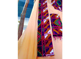 Traditional Afghan Clothes Pashtun Bridal Dress In Peach Color Fabric