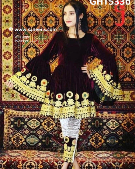 Afghan Bridal Embroidered Dress