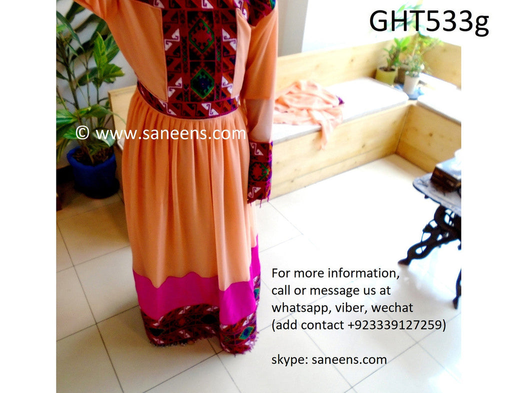 peach color afghan clothes
