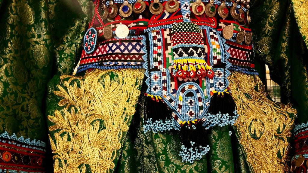 kuchi beads work dress