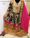 Pakhtoon Aroosi Dress In Black Color Afghan Libas