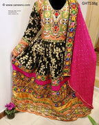 Pakhtoon Aroosi Dress In Black Color Afghan Libas