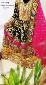 Pakhtoon Aroosi Dress In Black Color Afghan Libas