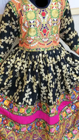 Pakhtoon Aroosi Dress In Black Color Afghan Libas
