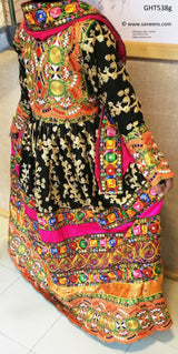 Pakhtoon Aroosi Dress In Black Color Afghan Libas