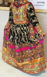 Pakhtoon Aroosi Dress In Black Color Afghan Libas