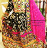 Pakhtoon Aroosi Dress In Black Color Afghan Libas