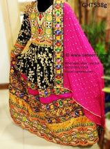 Pakhtoon Aroosi Dress In Black Color Afghan Libas