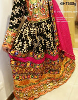Pakhtoon Aroosi Dress In Black Color Afghan Libas
