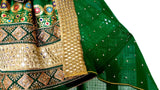 Muslimah Fashion Afghan Dress In Green Color Pashtun Aroosi Clothes