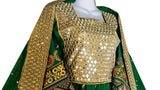 Muslimah Fashion Afghan Dress In Green Color Pashtun Aroosi Clothes