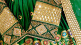 Muslimah Fashion Afghan Dress In Green Color Pashtun Aroosi Clothes