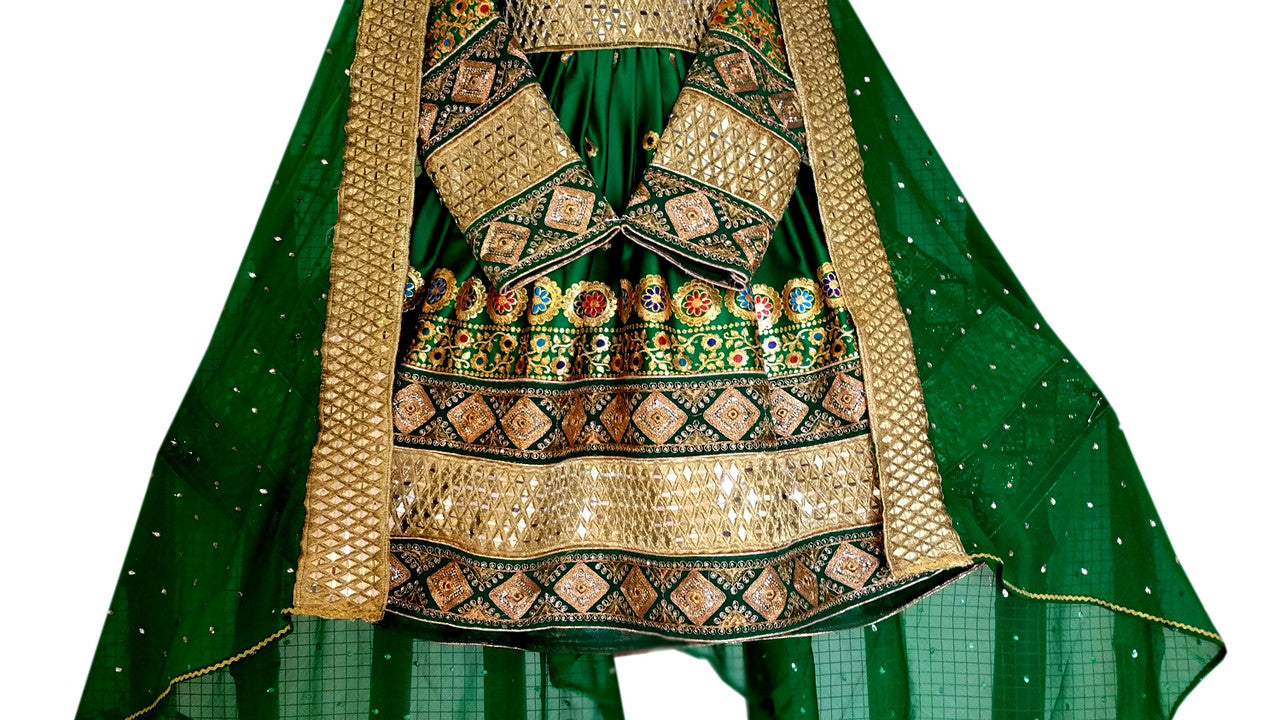 afghan fashion green dress online