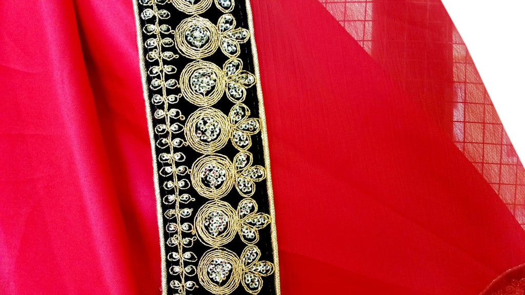 afghan dress in red color