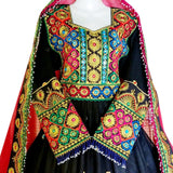 Afghan Satin Fabric Bridal Dress