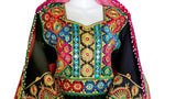 Afghan Satin Fabric Bridal Dress