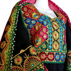 pashtun traditional frock in black color