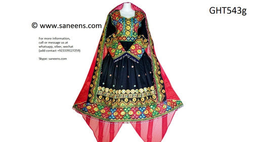 Afghan Satin Fabric Bridal Dress