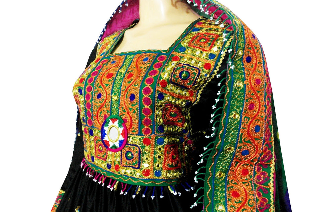 afghan fashion mirrors work dress
