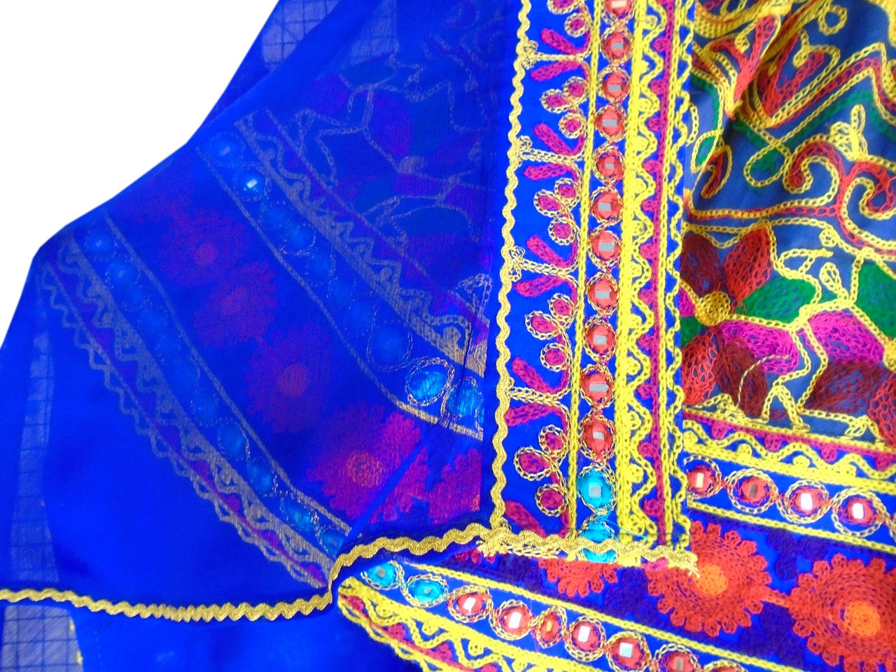 afghan chiffon shawl dress