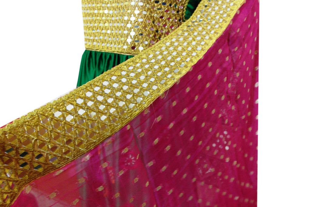 pashtun dress with crinkle fabric shawl