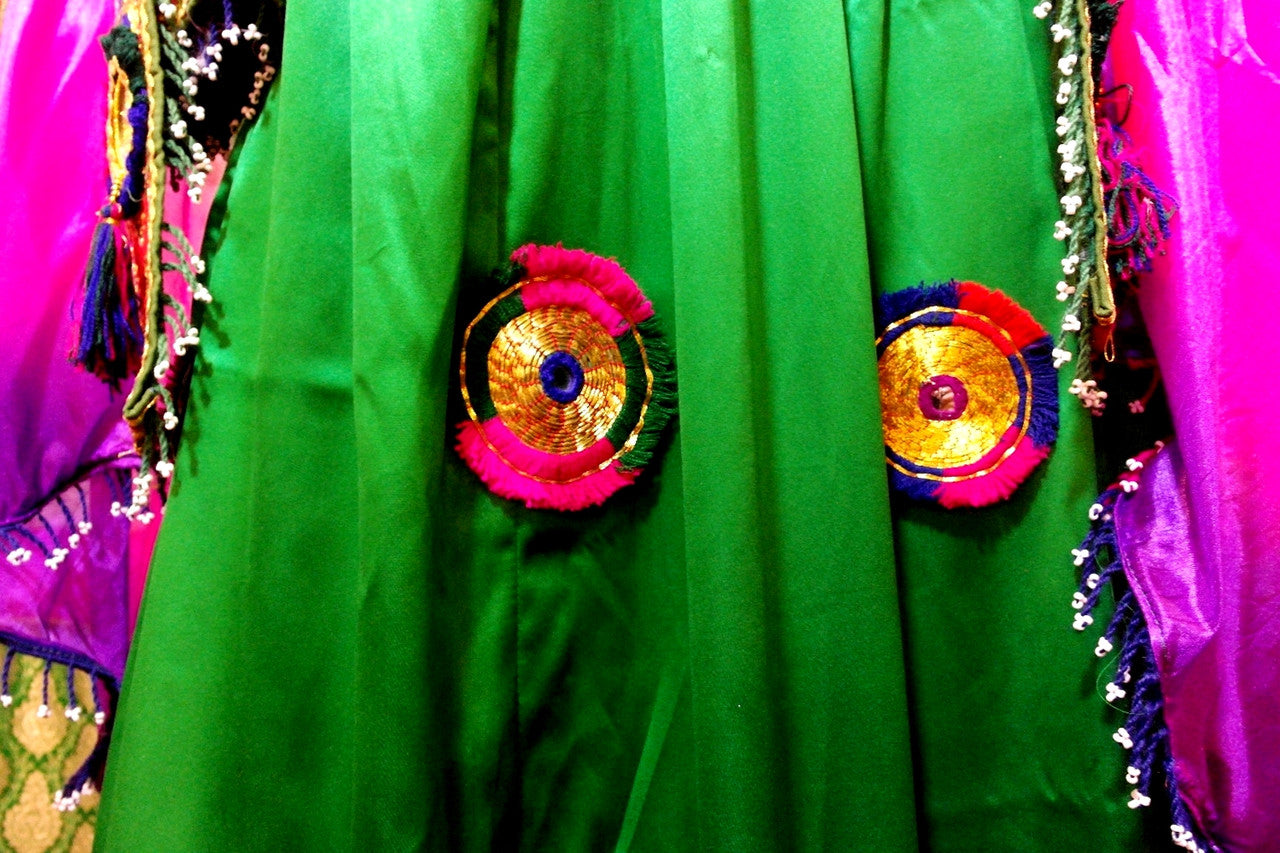 afghan clothing with zartar medallions wati