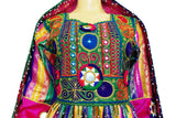 Multicolor Afghan Fashion Long Gown Muslim Nikah Event Dress Clothing