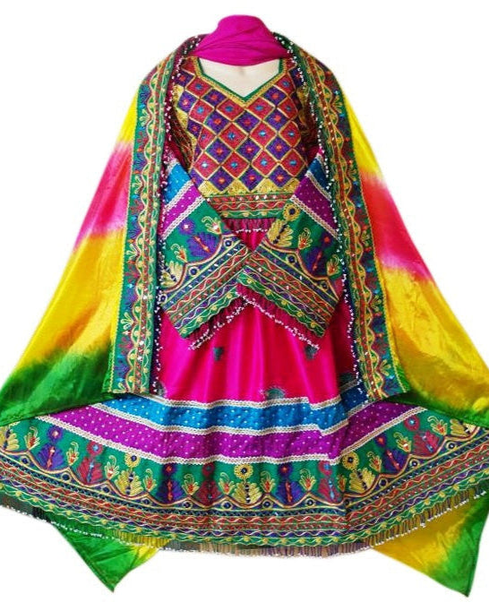 Afghan Bridle Hand Embroidered Dress
