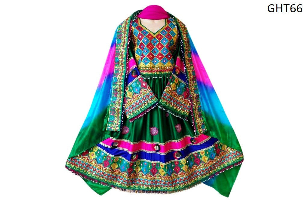 Exquisite Kuchi Wedding Dress Afghan Nikah Frock - 3 Piece Ladies Suit