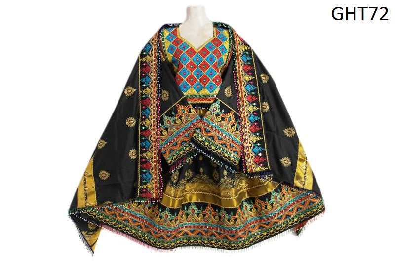 Black Color Afghan Dress