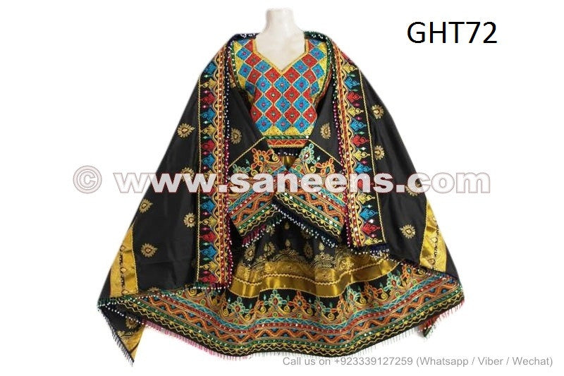 Black Color Afghan Dress